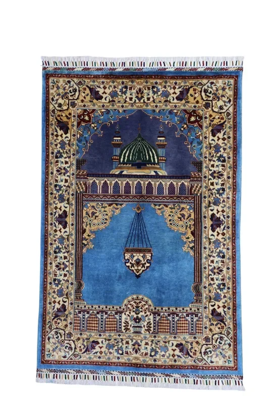 Hand-Knotted Afghani Wool Prayer Rug – 2’10″ x 4’2″
