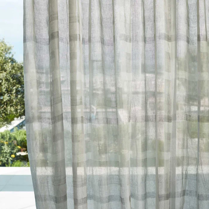 HARLEQUIN Ertha Sheer Fabric Checks First Light – HCOL133955