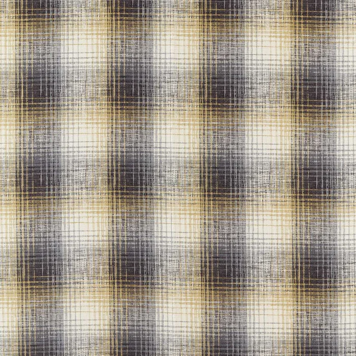 HARLEQUIN Hamada Fabric Checks Charcoal,Gold – HHAM132887