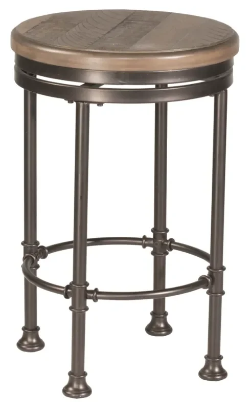HILLSDALE – CASSELBERRY SWIVEL BACKLESS ROUND COUNTER STOOL