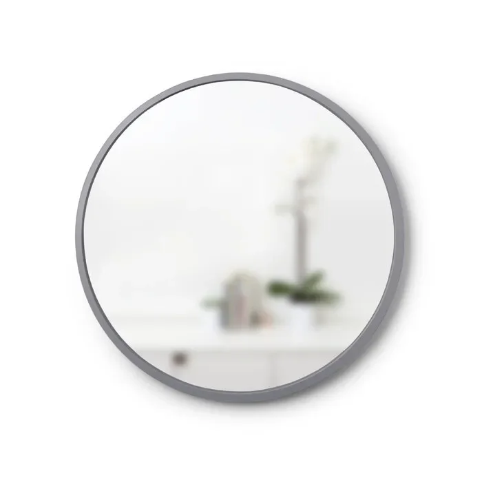 Hub 24″ Modern and Contemporary Accent Mirror, Gray (#259)