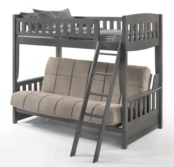 Idlewild Graywash Futon Bunk Bed