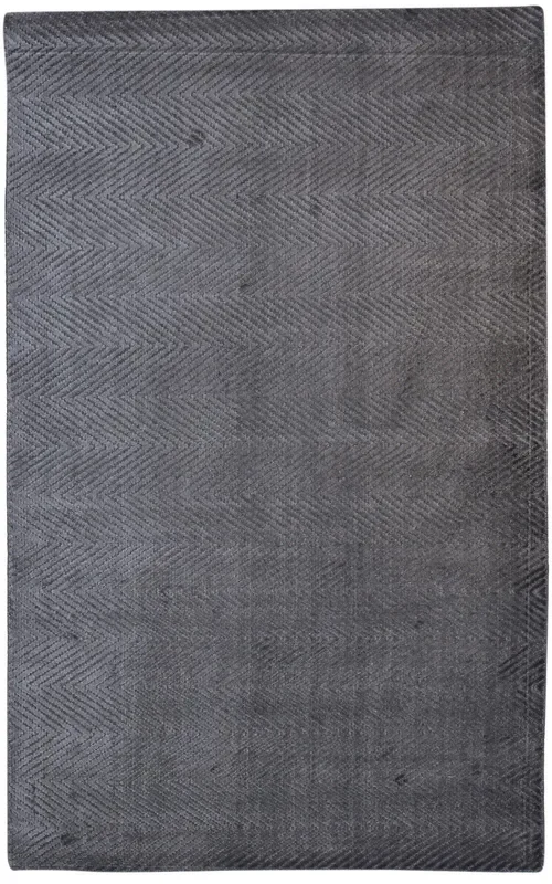 Jayme Handloom Charcoal Silk Rug 5′ X 8′ Modern Scandinavian Diamond