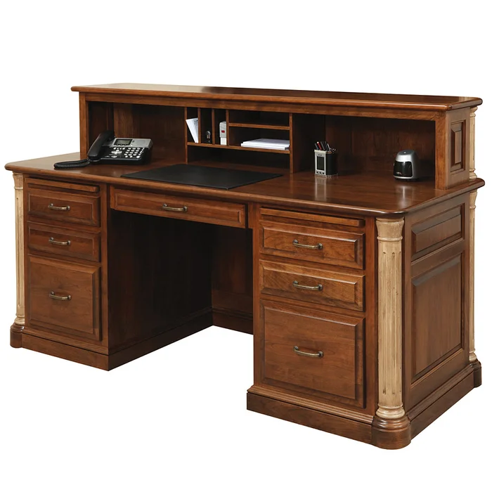 Jefferson Executive Amish Desk with Cubby Option