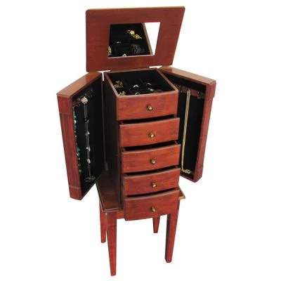 Jewelry Armoire in Walnut – Addison – Jewelry Boxes by Mele – 00903S11