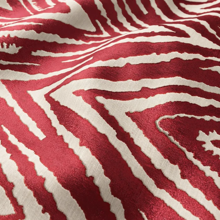 JF Fabrics SIDESHOW 47 Fabric Stripe, Strie, Transitional, Contemporary Red Velvet – 8999147