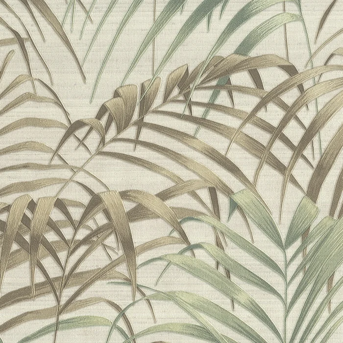 JF Fabrics -Wallpaper 10015 71 Wallpaper Green, Brown, White Vinyl – 9521971