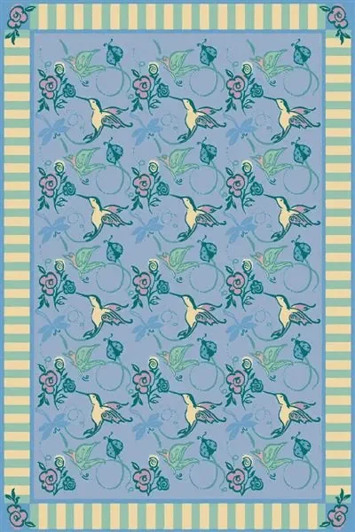 Joy Carpets, Inc. Kaleidoscope 435 Blue Rug