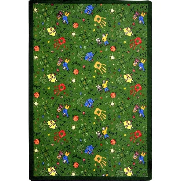 Joy Carpets, Inc. Kids Essentials 1423 Green Rug