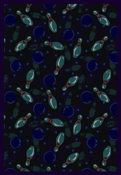 Joy Carpets, Inc. Sports Fan 1521 Cool Blue Rug