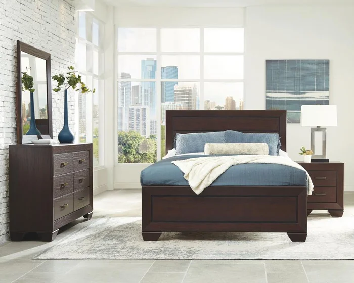 Kauffman – Transitional Panel Bed Bedroom Set