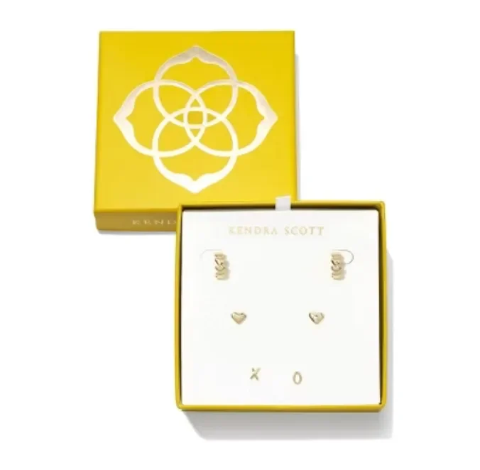 Kendra Scott Heart Metal Earrings Gift Set, 2 pairs, final cut
