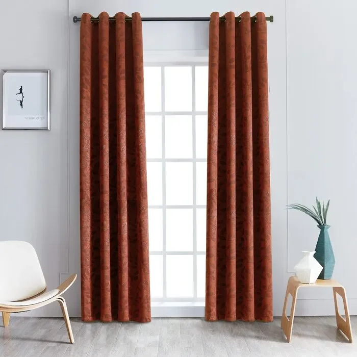Kinlaw Floral Blackout Thermal Grommet Curtain Panels (Set of 2) EE1216