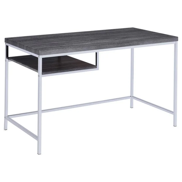 Kravitz – 1-Shelf Writing Desk – Weathered Gray