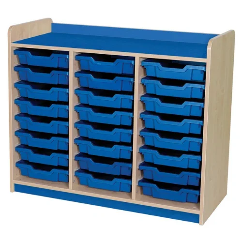 Kubbyclass Triple Column Tray Storage Units -24 Shallow Trays