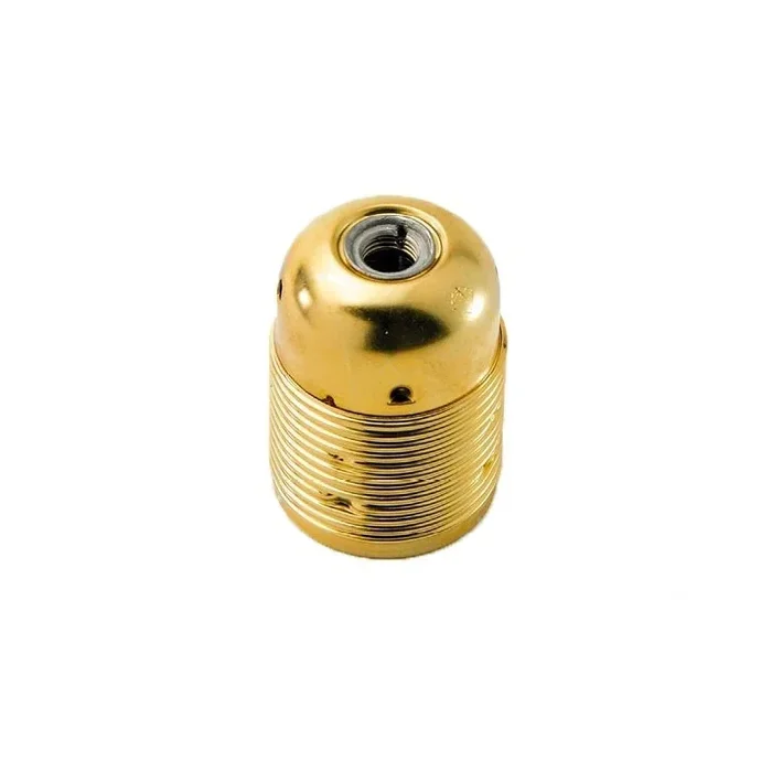 Lampholder E27 threaded brass color