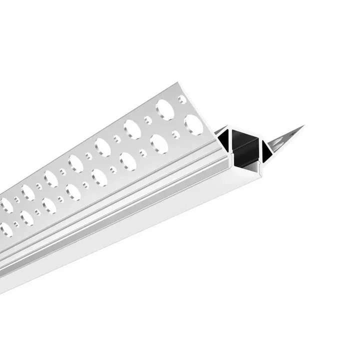 Lampo Aluminum Profile Kit 2M Cut Of Light For External Corner