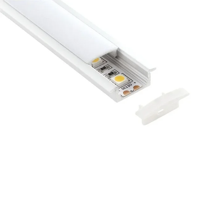 Lampo Aluminum Recessed Profile Kit 2M For Strip Led