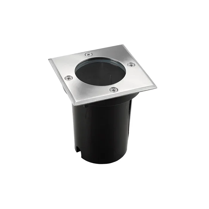 Lampo Square Downlight Carriageable GU10 Made of Stainless Steel For Outdoor IP65