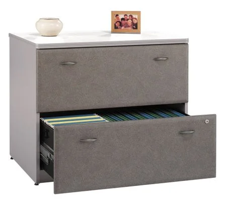 Lateral File Cabinet – Fully Assembled – Series A Pewter Collection – Bush Office Furniture – WC14554ASU