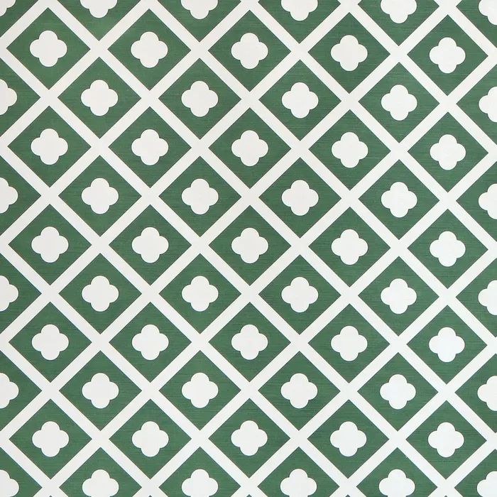 LEE JOFA 2021132.323.0 JARDIN DARK GREEN ON ECRU Fabric