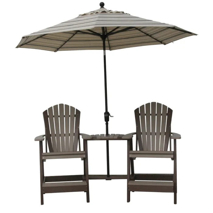 Leisure Adirondack Poly Counter-Height Chair with Table Attachment