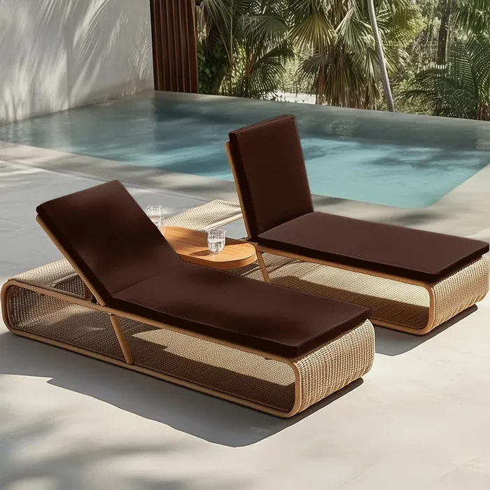 Lena Waterproof Chocolate Custom Bench Cushion Sofa Cushion Bench Chair Pads Outdoor Patio Furniture Cushion