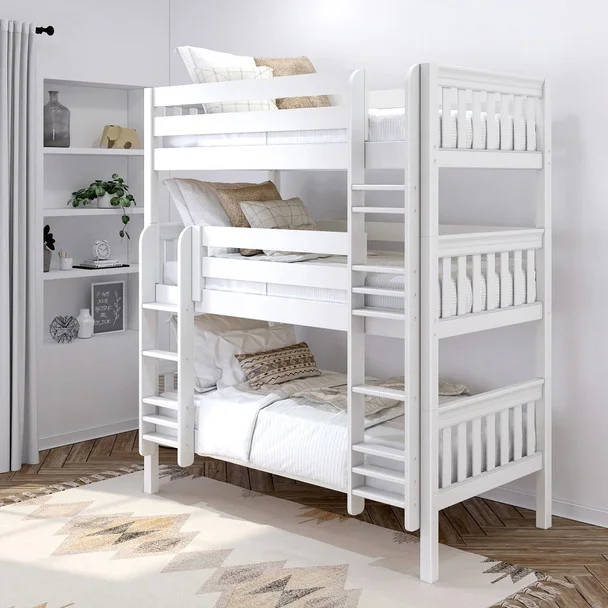 Leta White XL Triple Bunk Bed