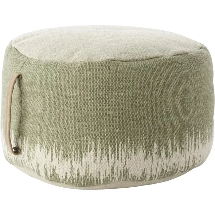 Life Styles Stonewash Indoor Drum Pouf with Handle