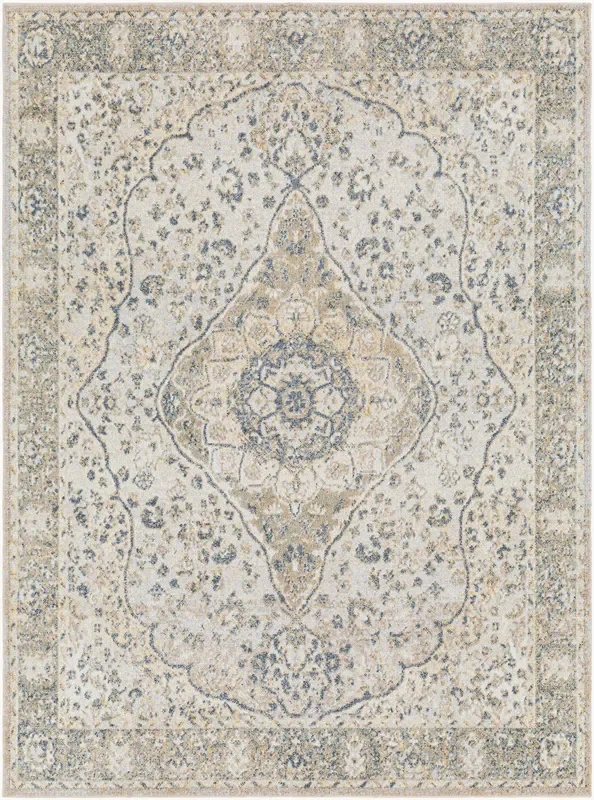 Lillian LLL-2322 5′ x 7′ Machine Woven Washable Area Rug