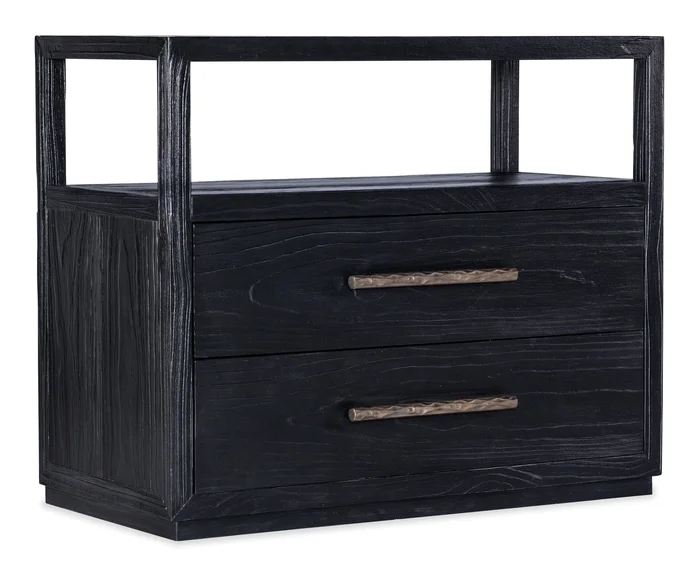 Linville Falls – Shou Sugi Ban 2-Drawer Nightstand