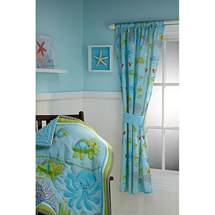 Little Bedding by NoJo Ocean Dreams Kids Bedroom Curtain Panel (Set of 2) ts934 (2 boxes)