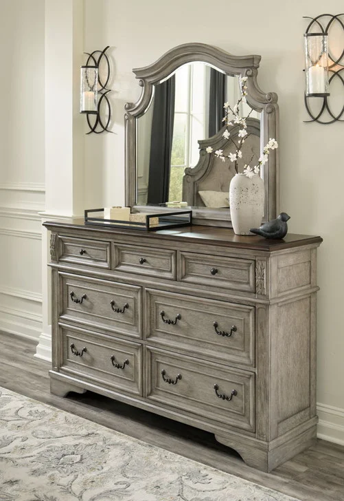 Lodenbay – Antique Gray – Dresser, Mirror