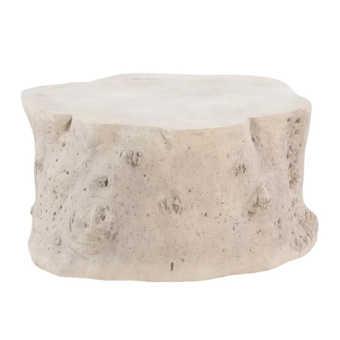 Log Roman Stone Coffee Table – 42″ Nature-Inspired Design