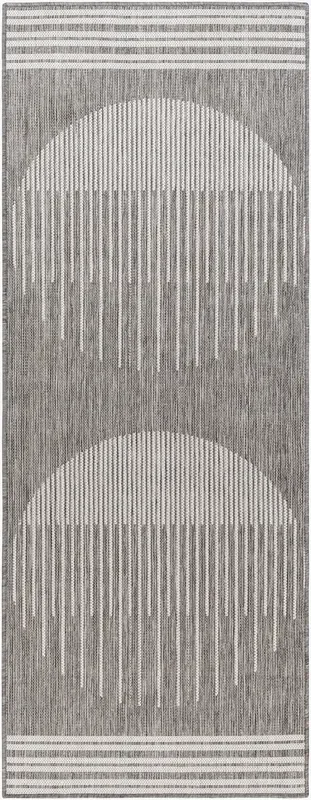 Long Beach LBH-2333 7ft Runner Machine Woven Indoor/Outdoor Runner Rug