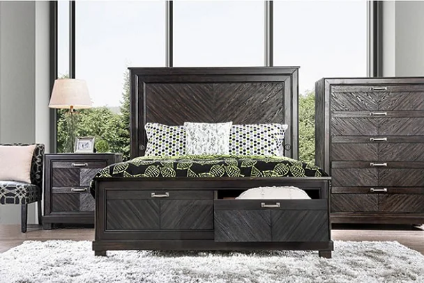 Lopez Platform Storage Bed Espresso