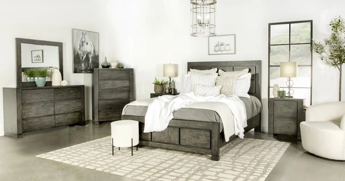 LORENZO KW 4PC SET (KW.BED,NS,DR,MR) 224261KW-S4