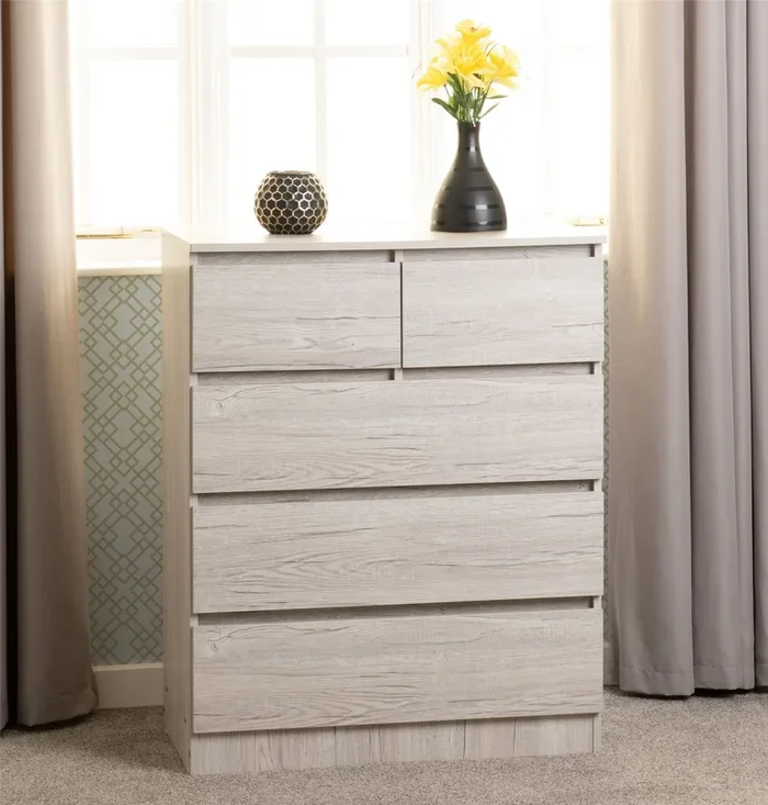 Malvern 3+2 Drawer Chest of Drawers