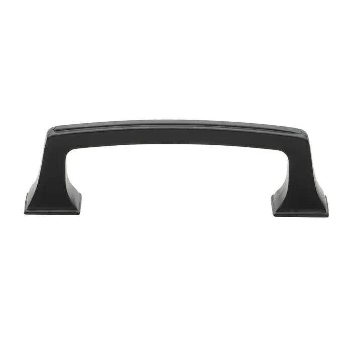 Matte Black Deco 3″ Center to Center Arch Pull, (Set of 3)