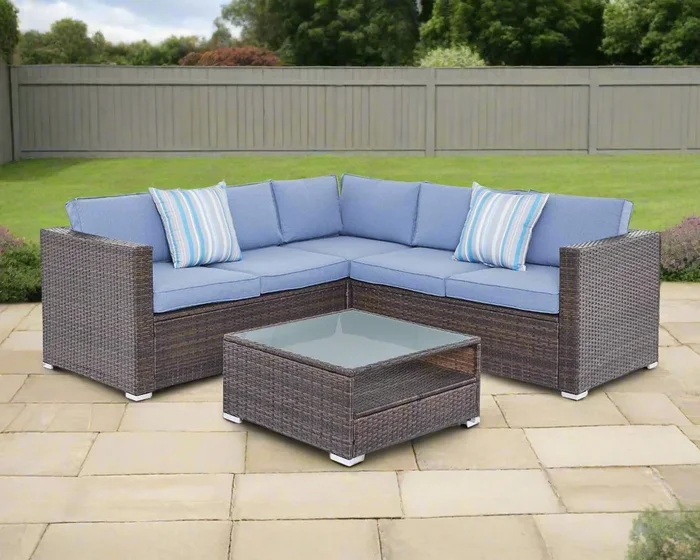 Medina 4 Piece Rattan Garden Corner Sofa Set