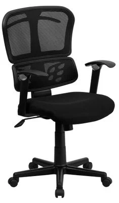 Mid-Back Black Mesh Chair – A-7741-BK-GG