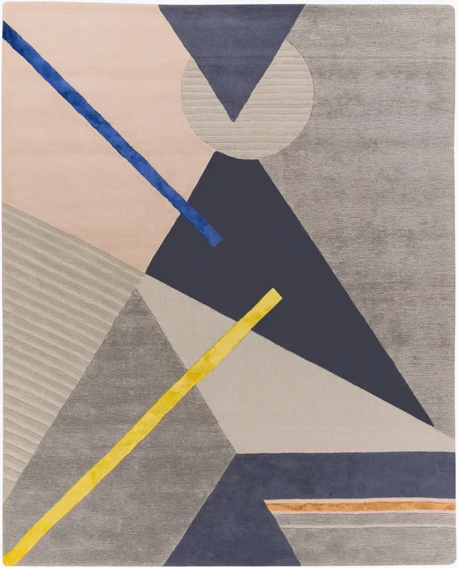 Mid Century MCY-2300 2′ x 3′ Handmade Wool Accent Rug