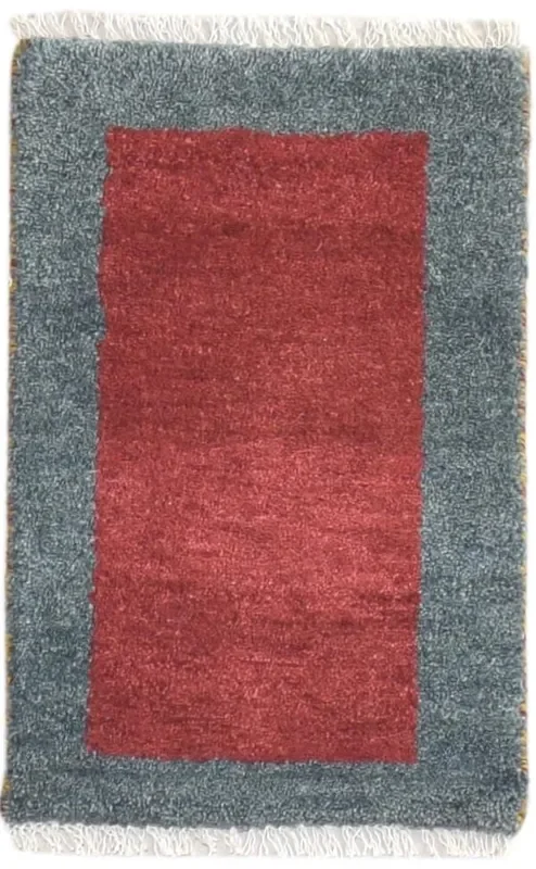 Millicent 1′ X 2′ Rug Wool Red Tribal Hand Knotted Gabbeh Southwestern