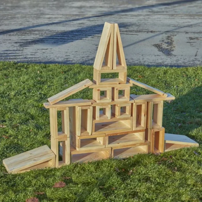 Mini Wooden Outdoor Hollow Building Blocks (26pc)