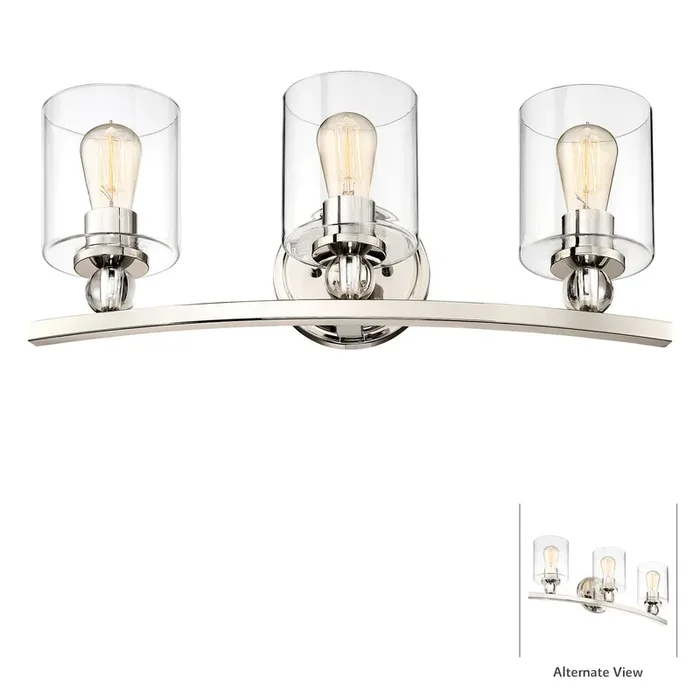 Minka Lavery 3073-613 Studio 5 3 Light Polished Nickel Bathroom Vanity Light