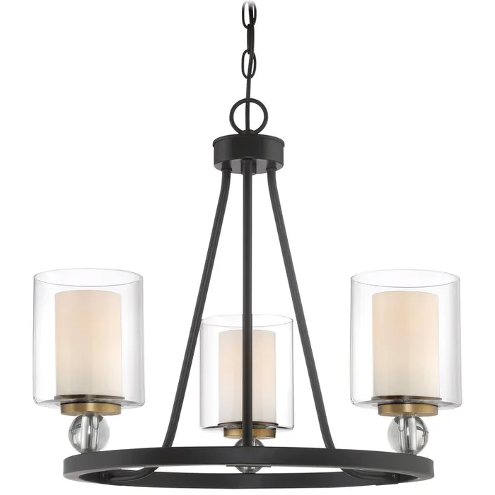 Minka Lavery 3077-416 Studio 5 3 Light Painted Bronze Mini Chandelier