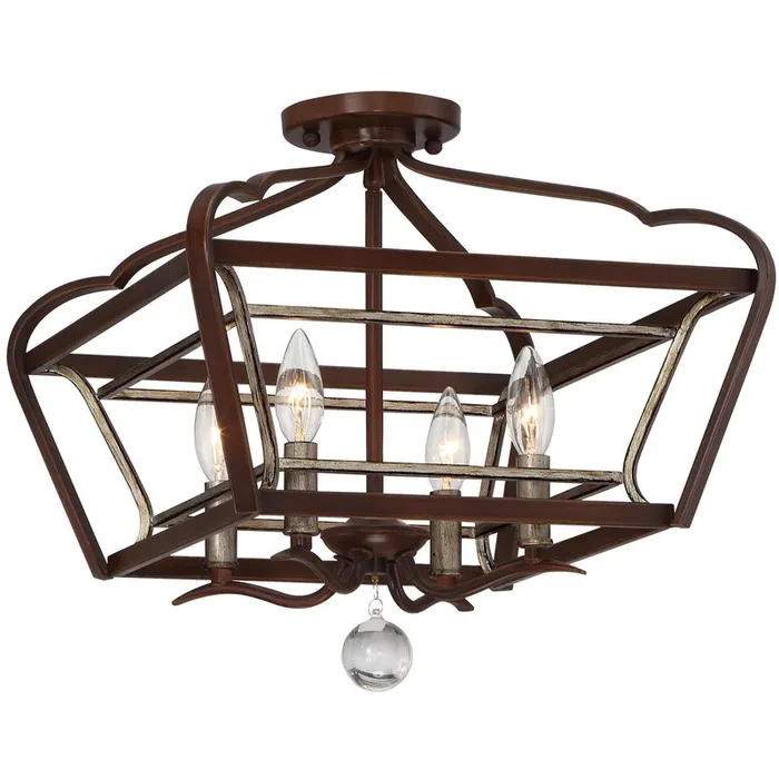 Minka Lavery 4347-593 Astrapia 4 Light Semi Flush Mount