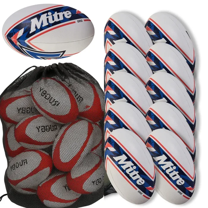 Mitre Grid 10 x Rugby Balls