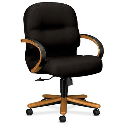 Mngrl Mid-Back Chair – Medium Oak/Black – HON2192MNT10