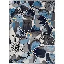 Modern Large Non-Slip (Non-Skid) Floral Area Rug, DRug169-B2-S3